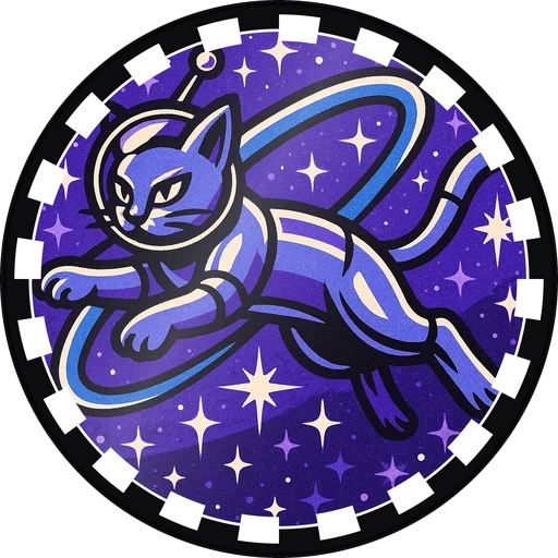 POG #654, Satellite Cat, a Gloss pog from the Cosmic series