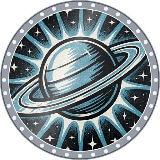 POG #656, Ringed Planet, a Foil pog from the Cosmic series