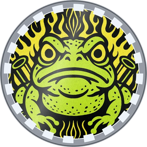 POG #663, Turbo Toad, a Foil pog from the Speed series