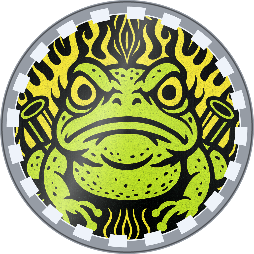 POG #663, Turbo Toad, a Foil pog from the Speed series