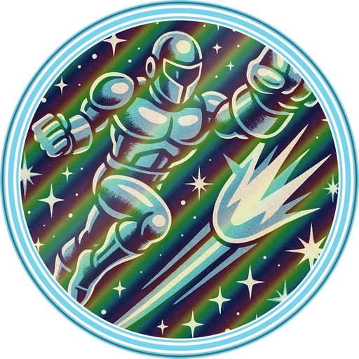 POG #665, Meteor Fist, a Holographic pog from the Cosmic series