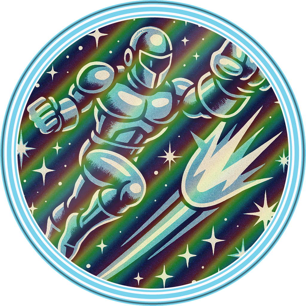 POG #665, Meteor Fist, a Holographic pog from the Cosmic series
