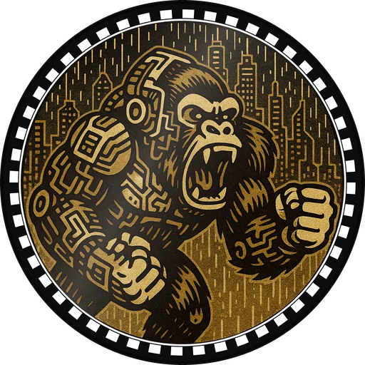 POG #67, Uplink Ape, a Gloss pog from the Cyber series