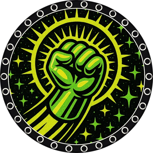 POG #672, Meteor Fist, a Matte pog from the Cosmic series