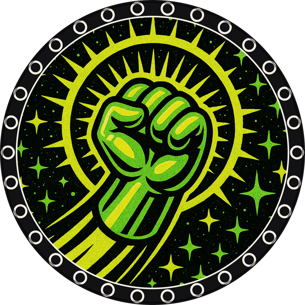 POG #672, Meteor Fist, a Matte pog from the Cosmic series