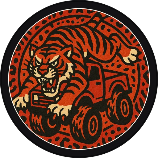 POG #674, Truck Tiger, a Matte pog from the Skate series