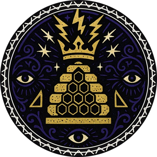POG #676, Hex Hive, a Matte pog from the Mystic series