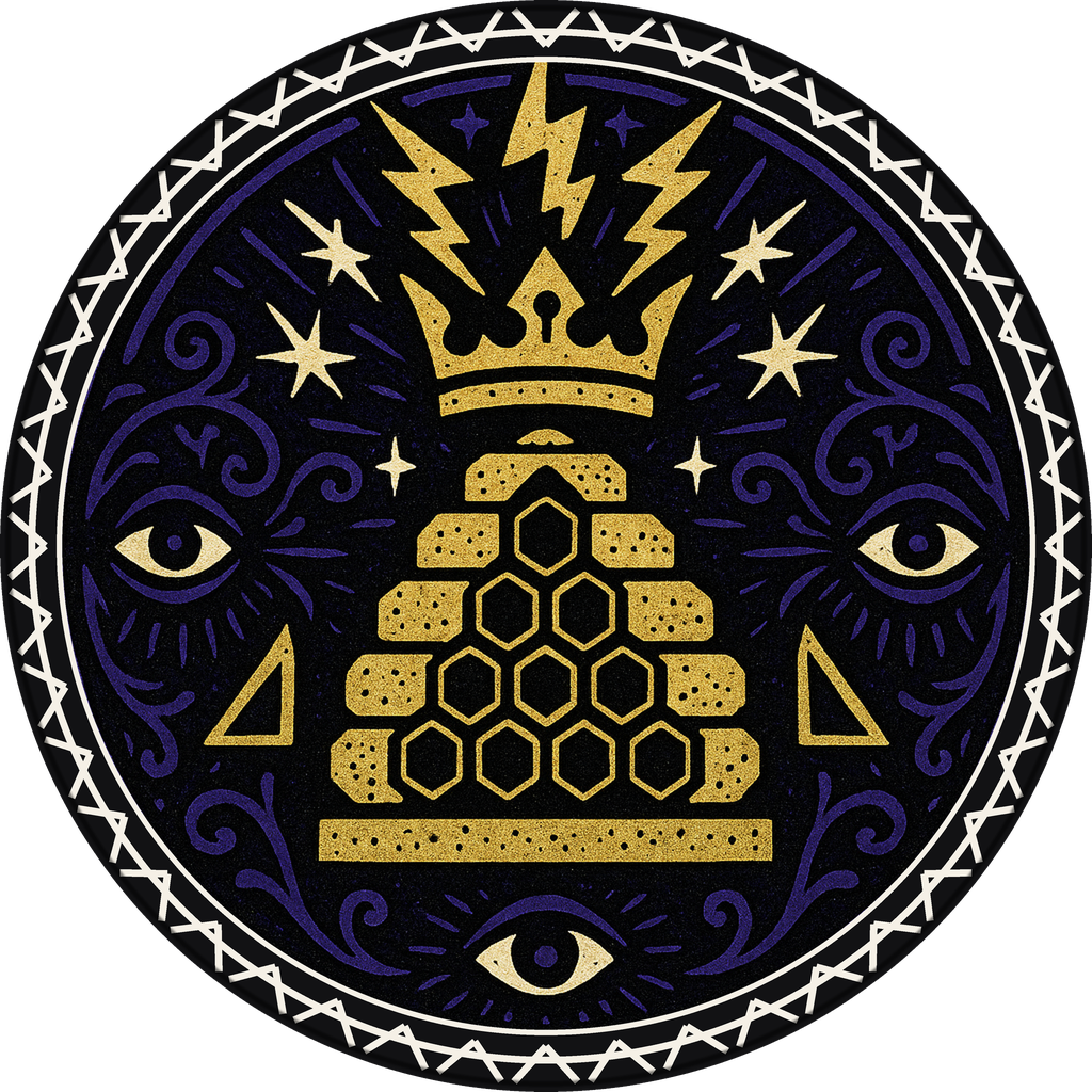 POG #676, Hex Hive, a Matte pog from the Mystic series
