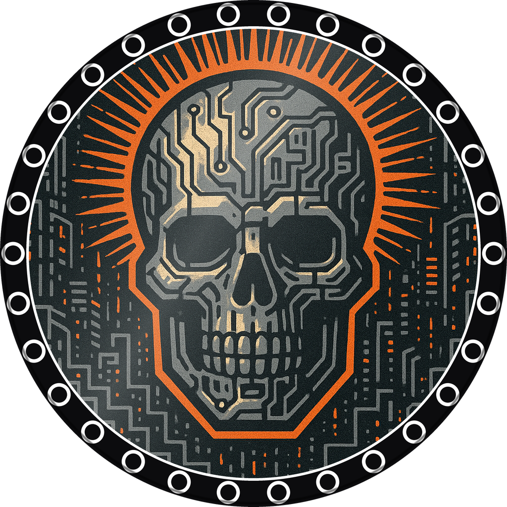 POG #681, Static Skull, a Gloss pog from the Cyber series