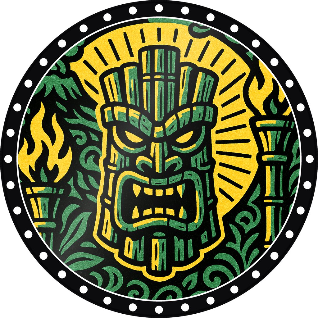POG #683, Bamboo Beast, a Gloss pog from the Tiki series