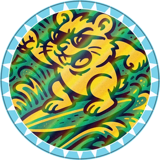 POG #686, Hyper Hamster, a Holographic pog from the Critter series