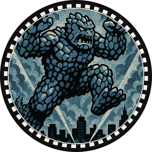 POG #689, Rubble Titan, a Matte pog from the Kaiju series