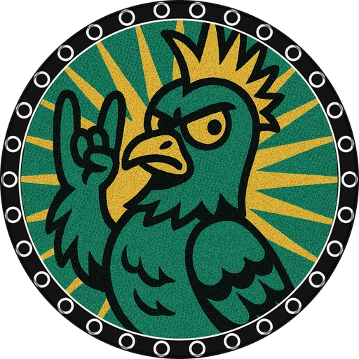 POG #690, Punk Pigeon, a Matte pog from the Critter series