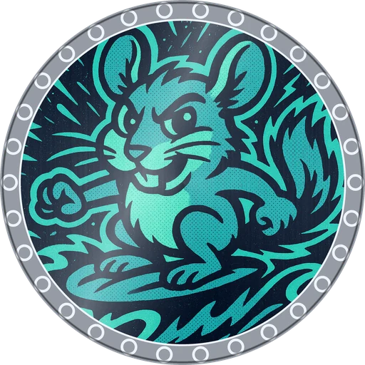 POG #696, Chomp Chinchilla, a Foil pog from the Critter series