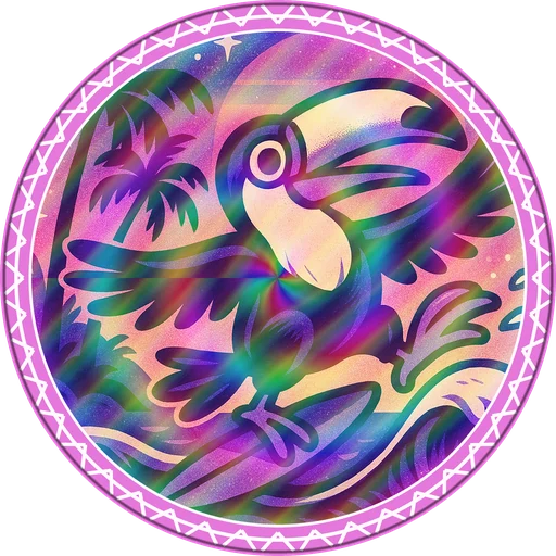 POG #701, Trade Wind Toucan, a Prism pog from the Surf series