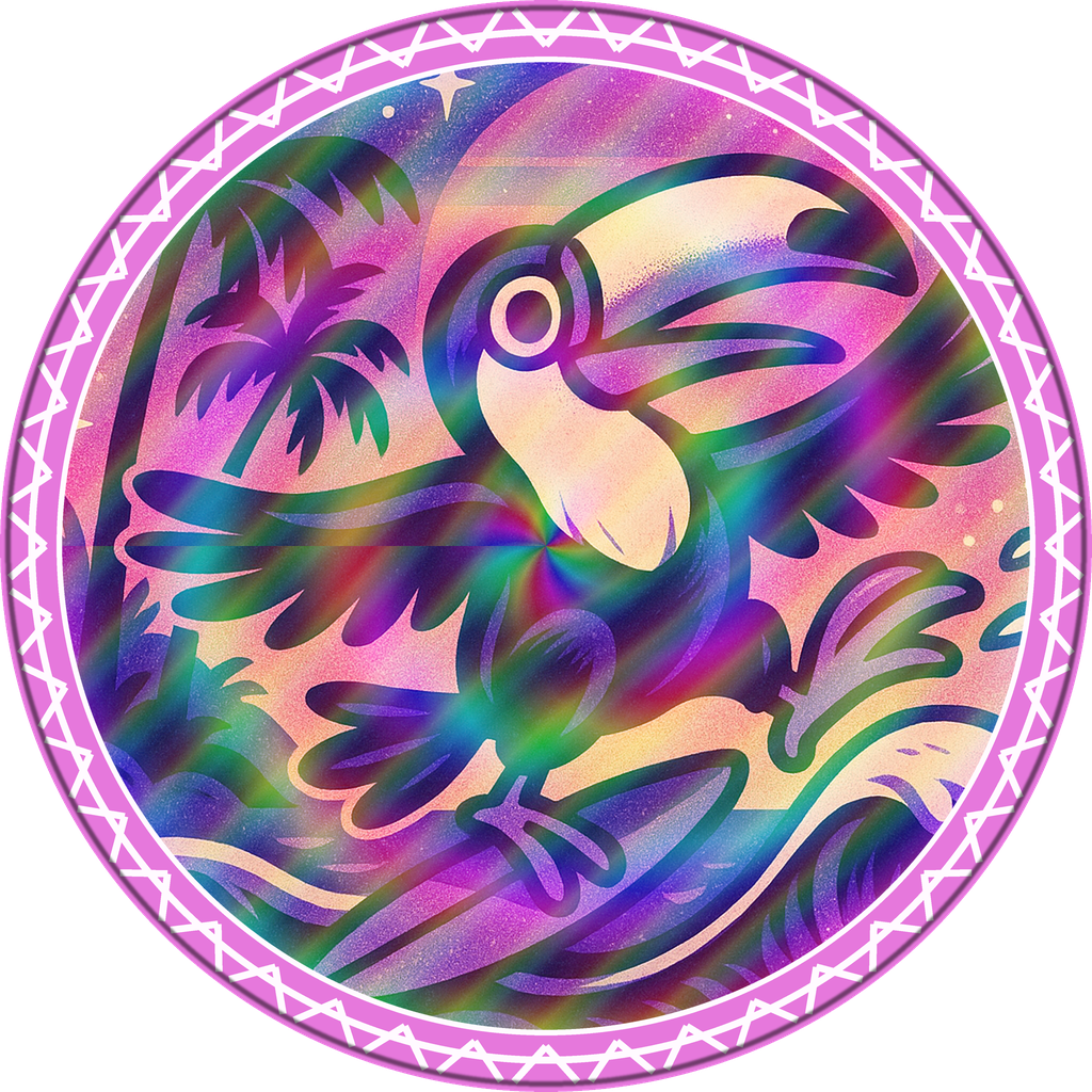 POG #701, Trade Wind Toucan, a Prism pog from the Surf series
