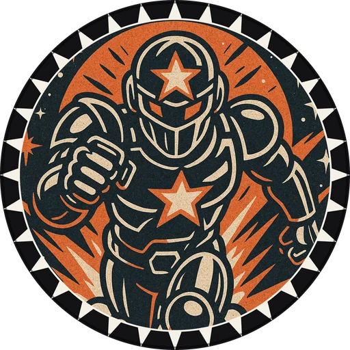 POG #709, Star Sheriff, a Matte pog from the Cosmic series