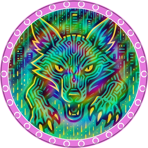 POG #71, Fiber Optic Fox, a Prism pog from the Cyber series