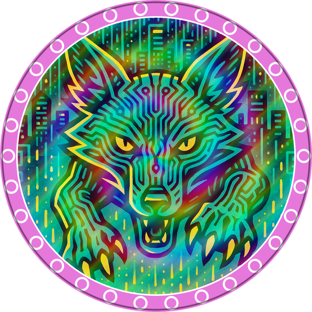 POG #71, Fiber Optic Fox, a Prism pog from the Cyber series