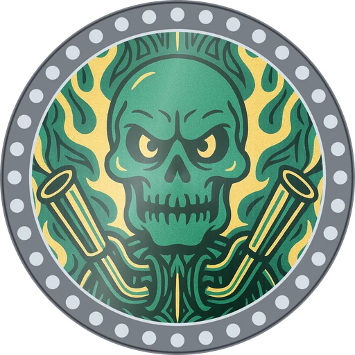 POG #711, Gasoline Ghost, a Slammer pog from the Speed series