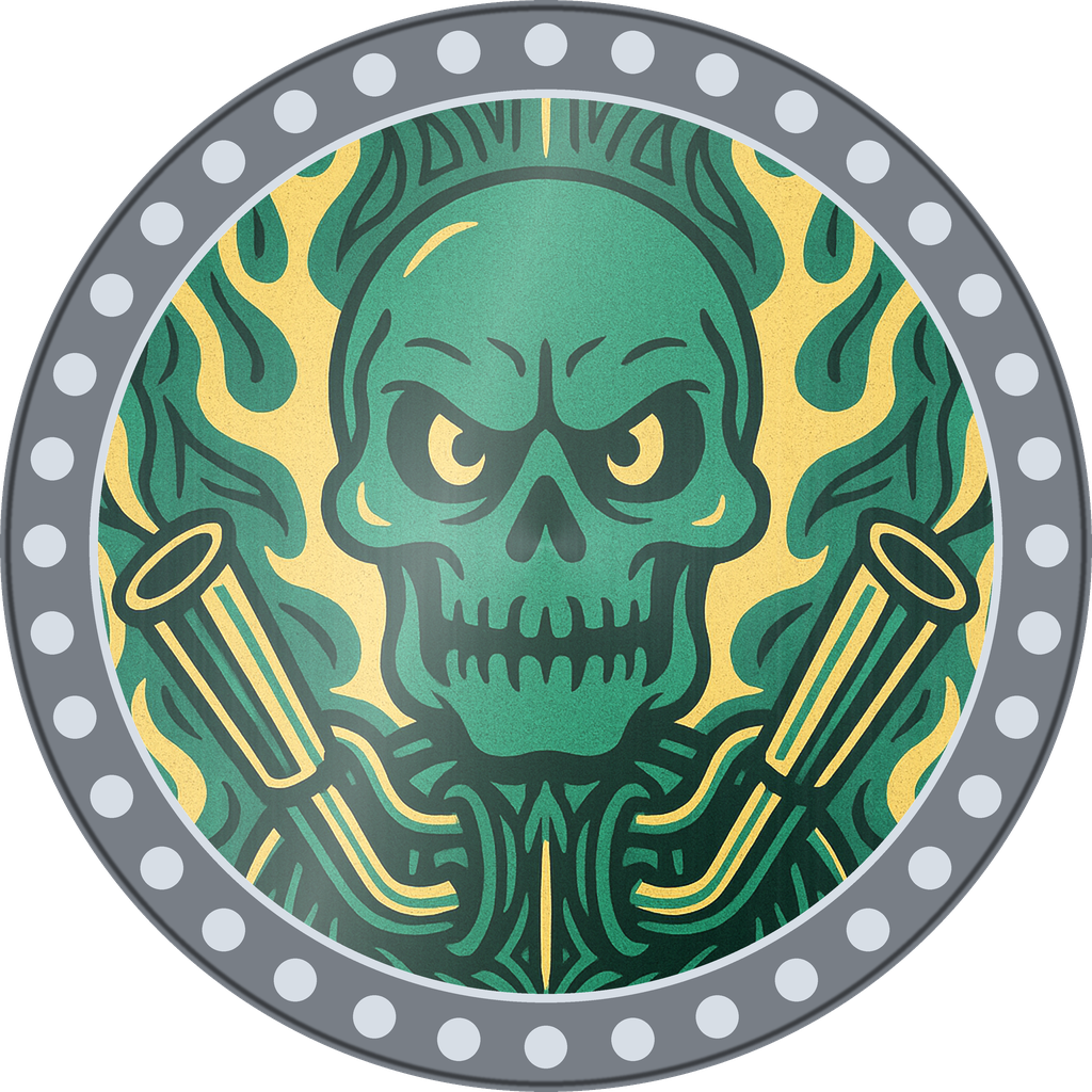 POG #711, Gasoline Ghost, a Slammer pog from the Speed series