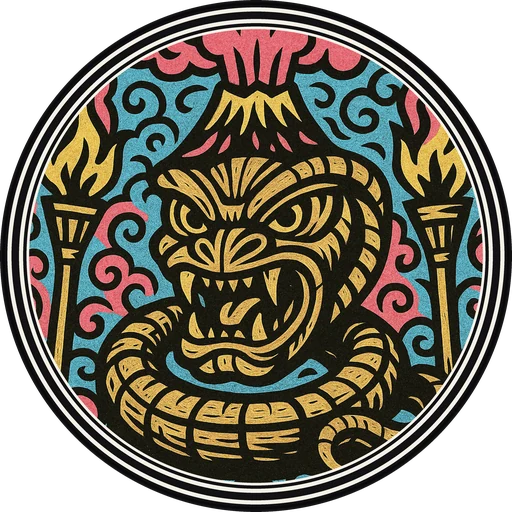 POG #713, Ember Elder, a Matte pog from the Tiki series