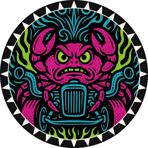 POG #714, Chassis Crab, a Matte pog from the Speed series