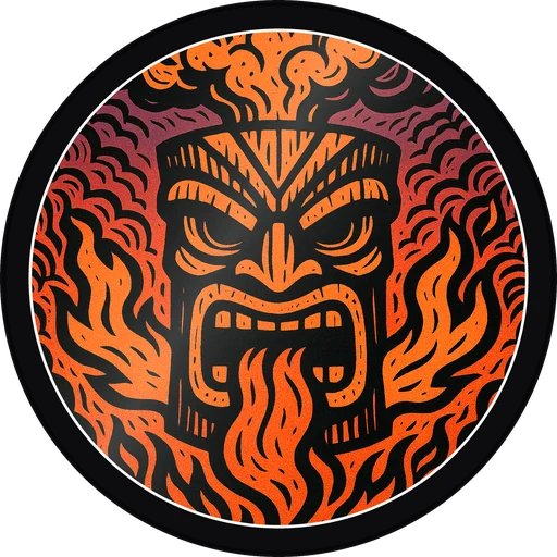 POG #717, Torch Tongue, a Gloss pog from the Tiki series