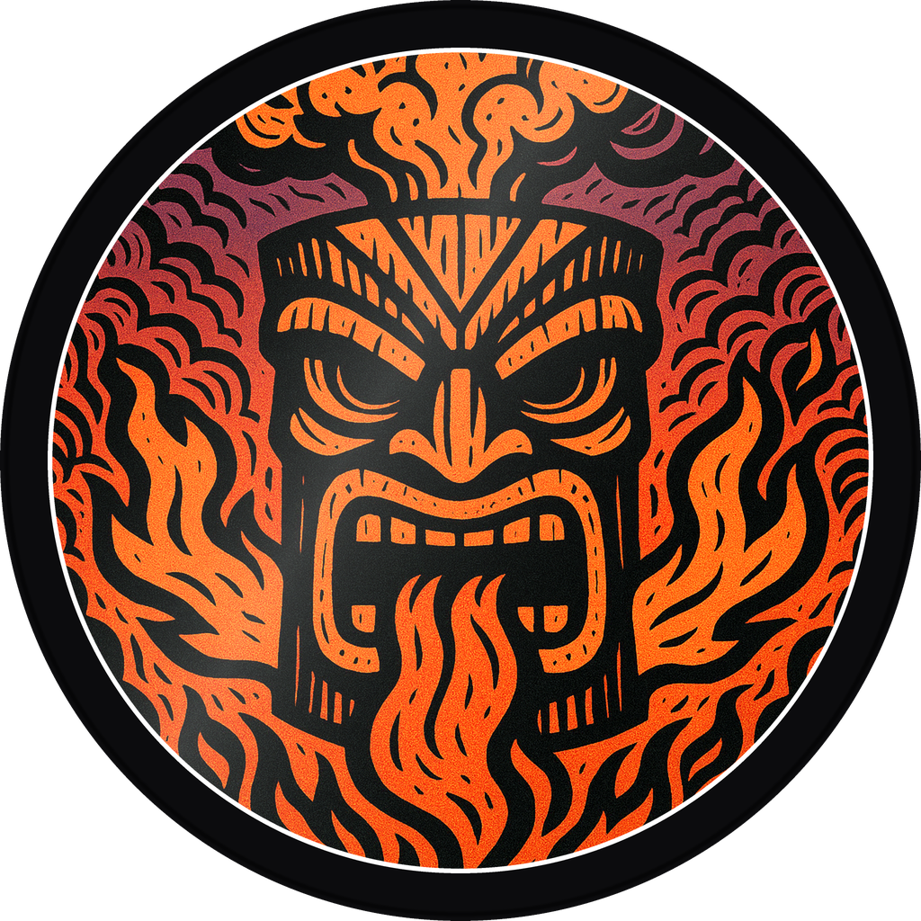 POG #717, Torch Tongue, a Gloss pog from the Tiki series