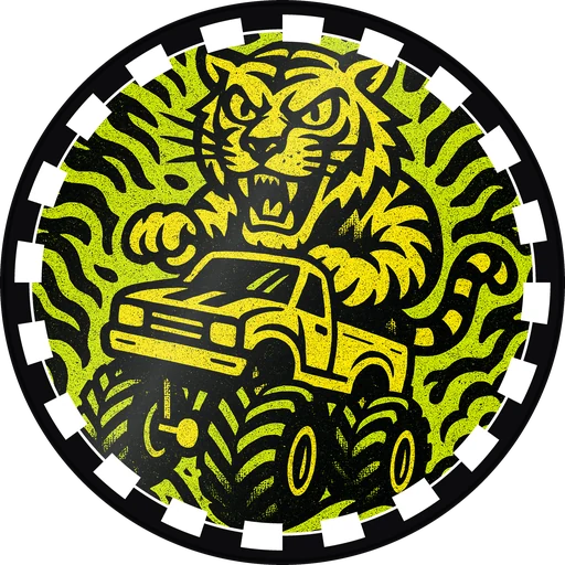 POG #723, Truck Tiger, a Gloss pog from the Skate series