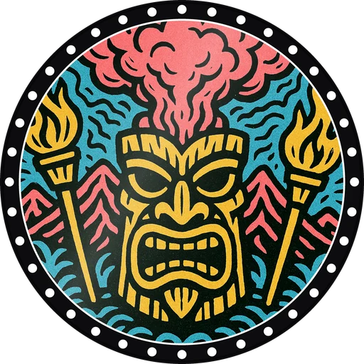 POG #725, Smoke Spirit, a Gloss pog from the Tiki series
