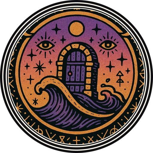 POG #726, Grimoire Gate, a Matte pog from the Mystic series