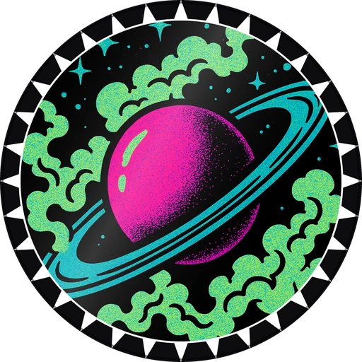 POG #730, Ringed Planet, a Gloss pog from the Cosmic series