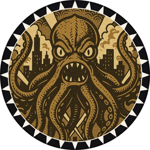 POG #731, Storm Kraken, a Matte pog from the Kaiju series