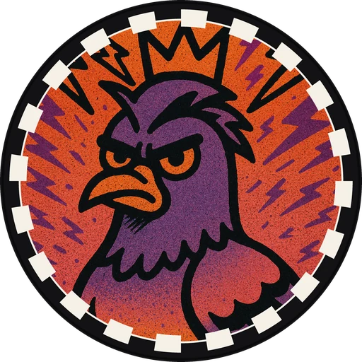 POG #732, Punk Pigeon, a Matte pog from the Critter series