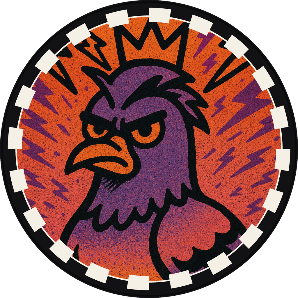 POG #732, Punk Pigeon, a Matte pog from the Critter series