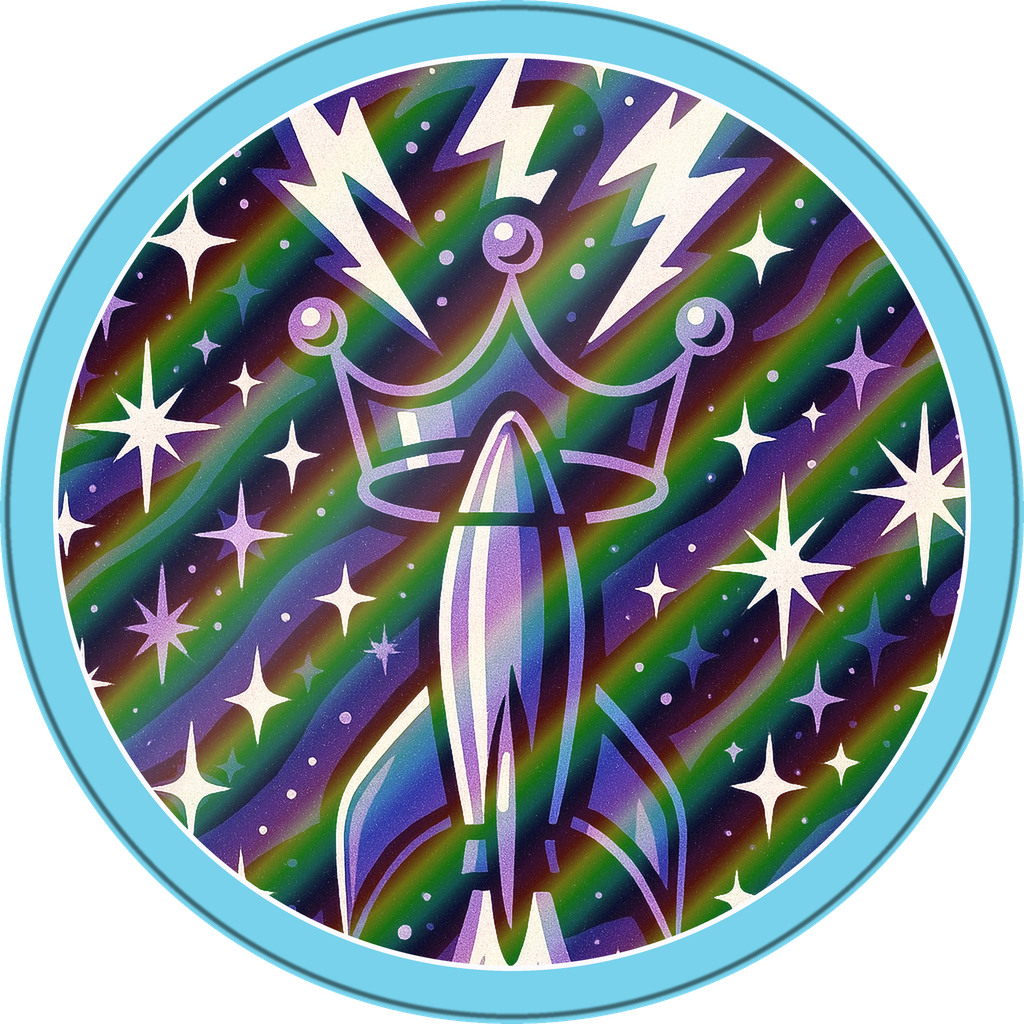 POG #734, Rocket Fin, a Holographic pog from the Cosmic series