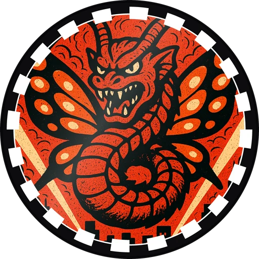 POG #735, Thunder Moth, a Gloss pog from the Kaiju series