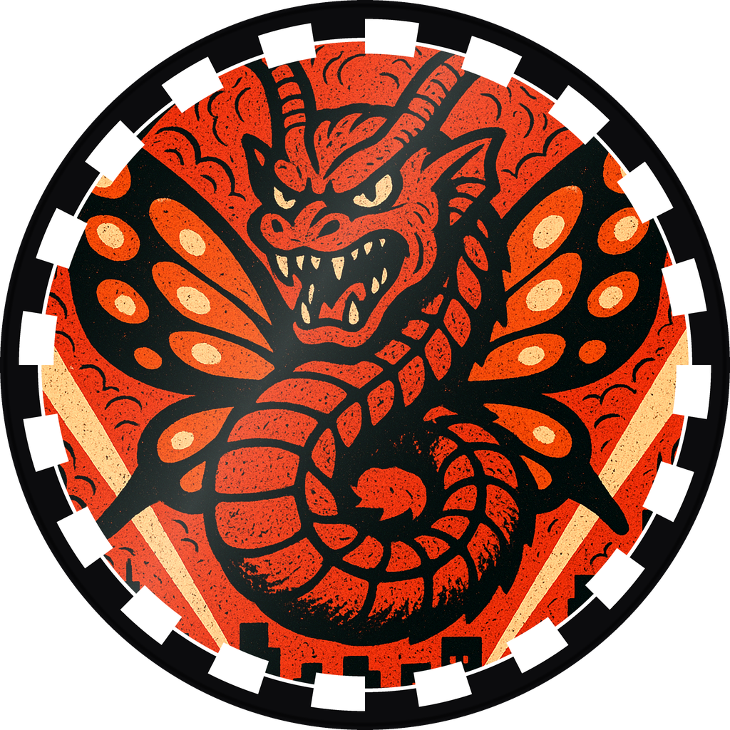 POG #735, Thunder Moth, a Gloss pog from the Kaiju series