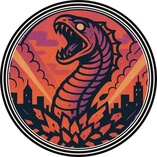POG #737, Deep Trench Eel, a Matte pog from the Kaiju series