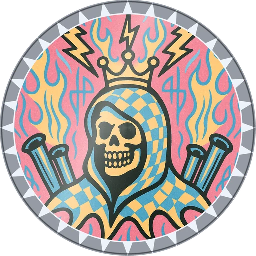 POG #738, Checkered Reaper, a Foil pog from the Speed series