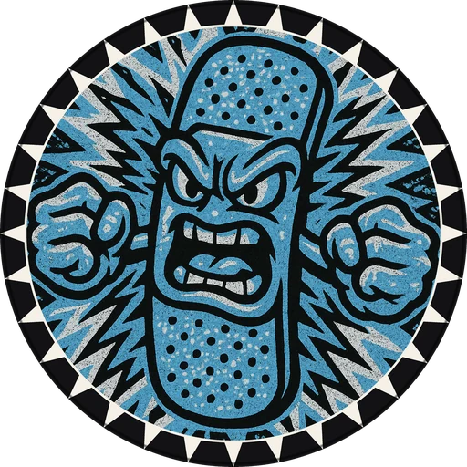 POG #740, Bail Bandage, a Matte pog from the Skate series
