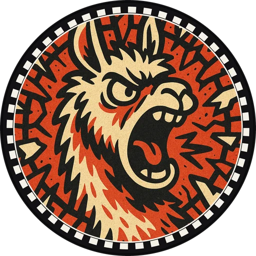 POG #742, Loud Llama, a Matte pog from the Critter series