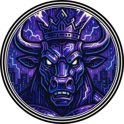 POG #746, Byte Bull, a Matte pog from the Cyber series