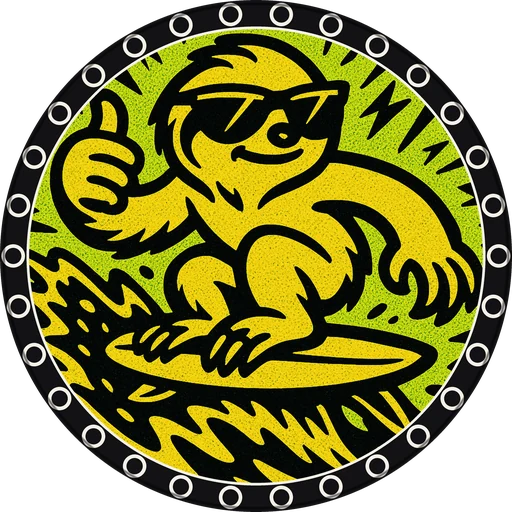 POG #747, Chill Sloth, a Matte pog from the Critter series