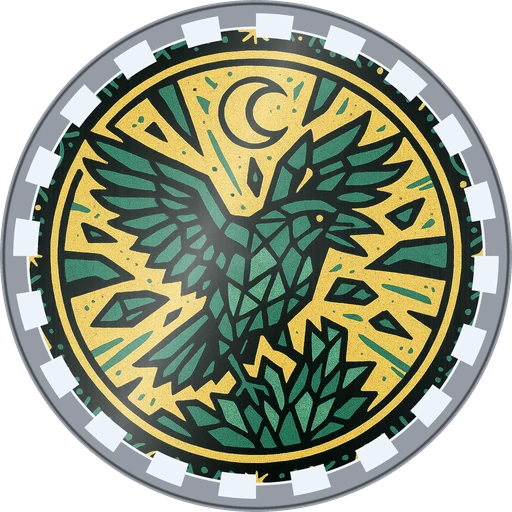 POG #758, Crystal Crow, a Foil pog from the Mystic series