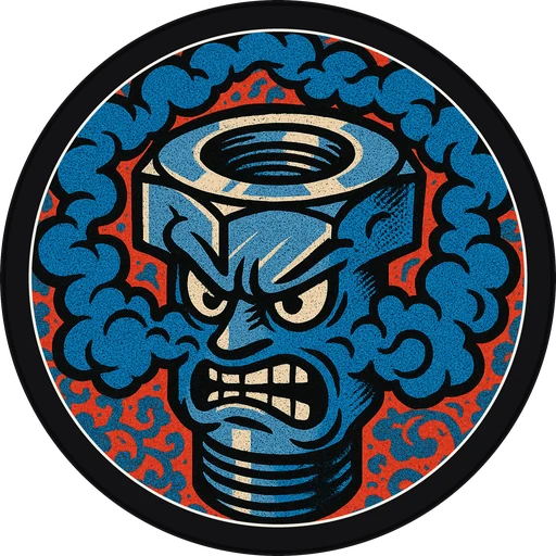 POG #761, Bolt Head, a Matte pog from the Skate series