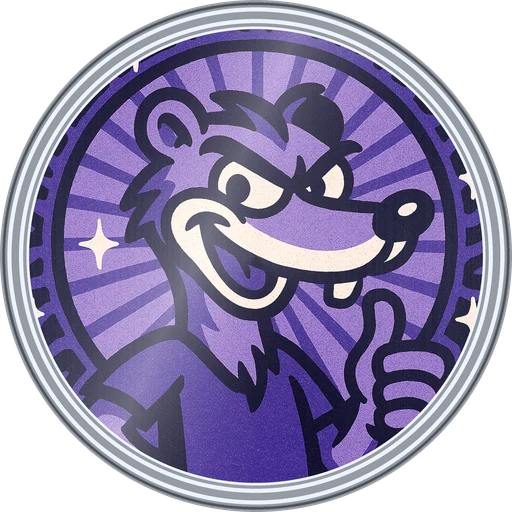 POG #763, Wisecrack Weasel, a Foil pog from the Critter series