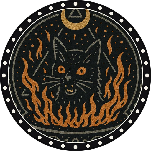 POG #764, Salt Circle Cat, a Matte pog from the Mystic series