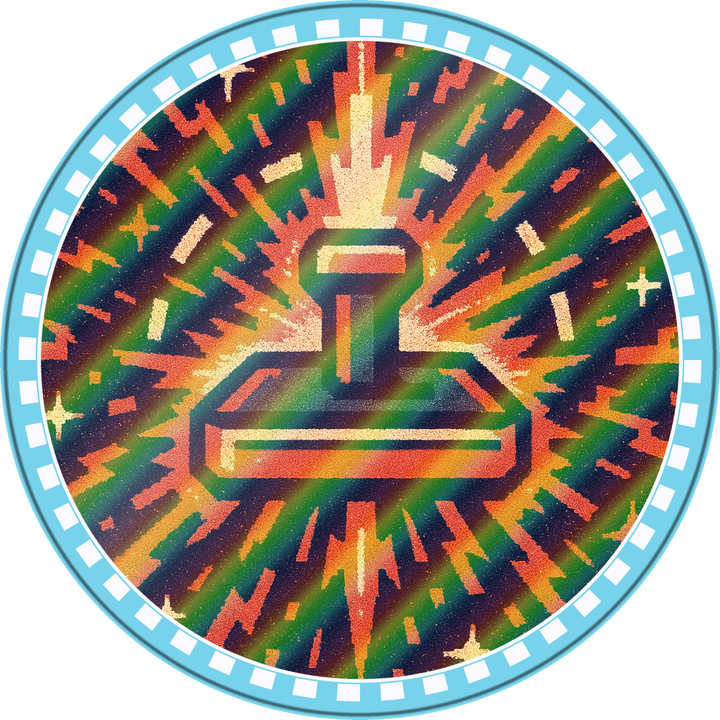 POG #765, Laser Paddle, a Holographic pog from the Arcade series